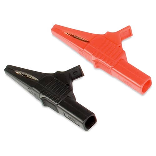 FULLY INSULATED CROCODILE CLIPS_ RED_BLACK